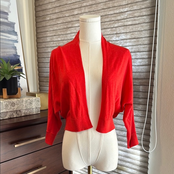Bold Red/Orange Knit Shrug with Open Front from Old Navy. Size xs - Picture 1 of 5